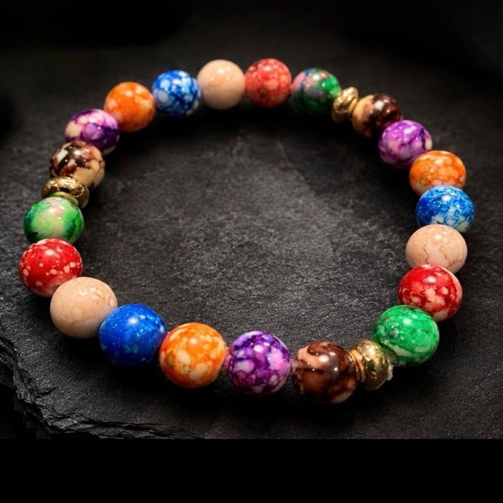 7 Chakra Bracelet – Colorful Stretch Bead Bracelet for Yoga Mindfulness